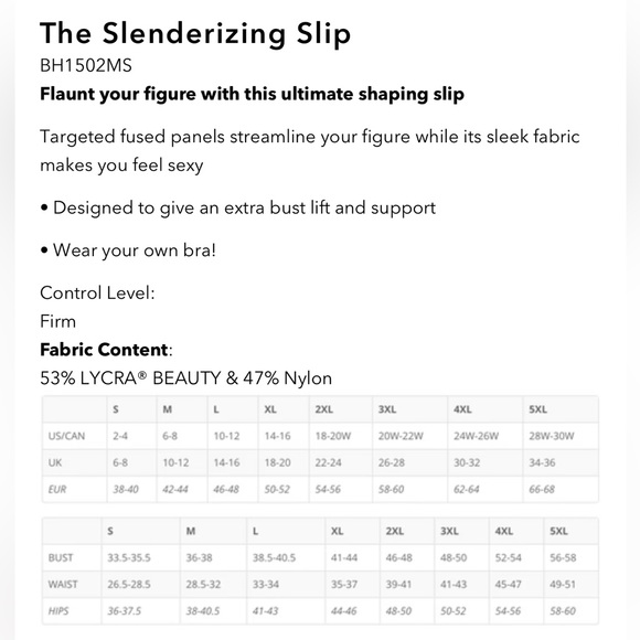 ⬇️$60 Body Hush black shape wear slip size L - Picture 6 of 6